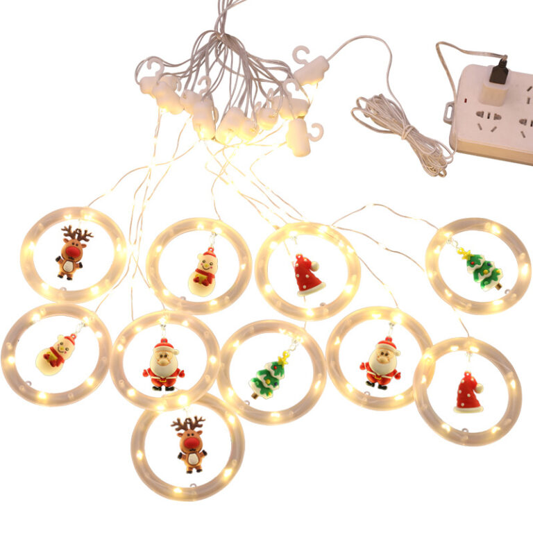 Christmas Decoration warm light ring pendant curtain lamp