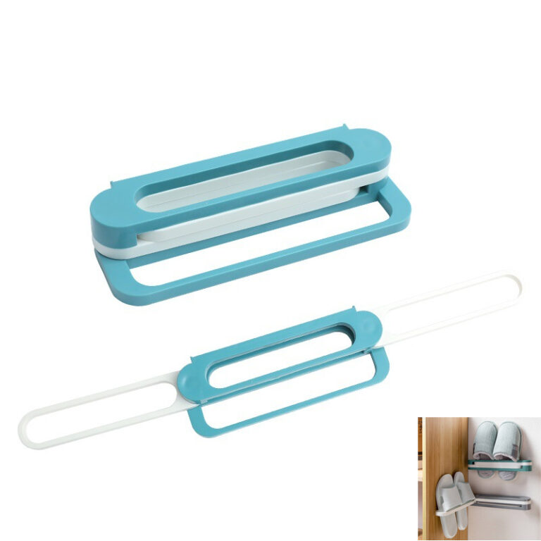 Foldable bathroom slipper rack