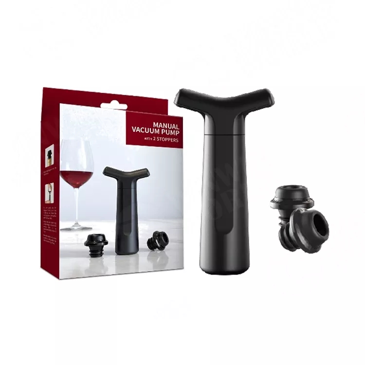 Manual vacuum pump with 2 stoppers